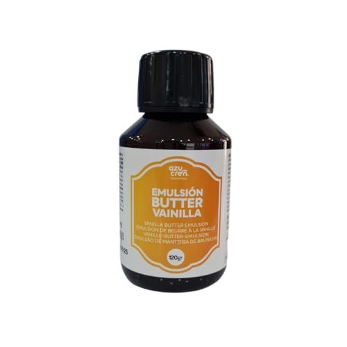 Azucren - Emulsión - Extracto y Aroma Natural para Repostería - Ideal para Postres, Tartas, Bizcochos y Cupcakes - 120 Gr (Butter Vainilla)