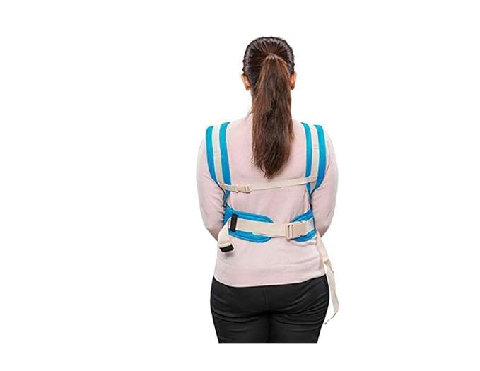 Image of BabyGo Kid Seat Baby Hip Carrier 4-in-1 Adjustable Baby Carrier Cum Kangaroo Bag|Front, Back|for 6 to 24 Months Baby|Newborn to Toddler Carrier|Safety Belt & Buckle Straps|Up to 15 Kgs (Sky Blue)