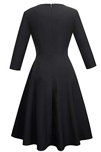 Image of HOMEYEE Women's Cocktail A-Line Embroidery Casual Party Summer Wedding Guest Dress A079