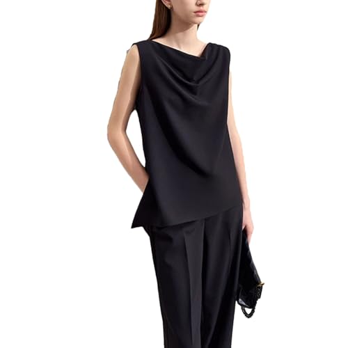 Women's Commuter Vest Set - Swing Collar Separates for Summer