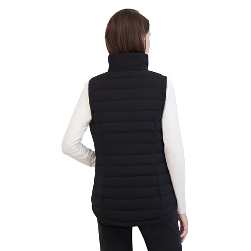 Image of Nautica Women's Stretch Puffer Vest - Water-resistant Transitional Outerwear Layer With Detachable Hood