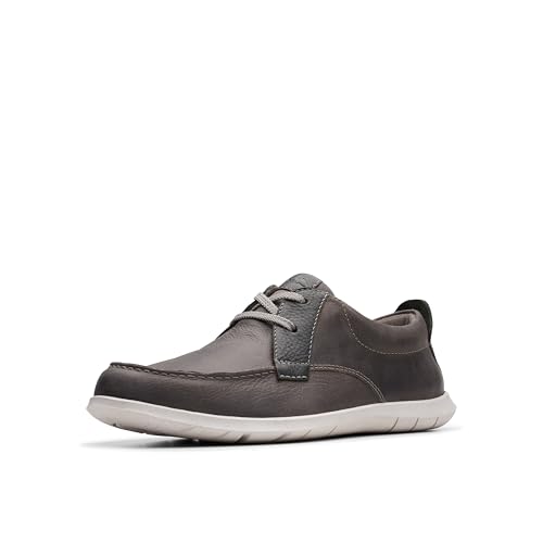 Clarks Collection Men's Flexway Lace Boat Shoe, Light Grey Leather, 7.5 Medium US by Clarks - Used condition - US$49.75