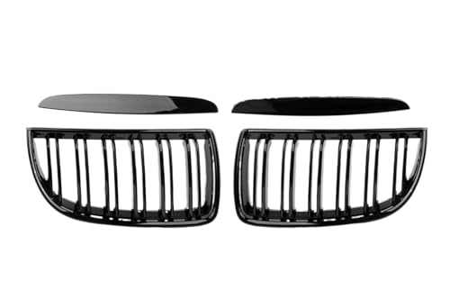 Rejilla de entrada de aire para coche de alta gama, rejillas delanteras Serie 3 E90 E91 negro brillante