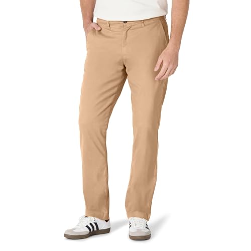 Amazon Essentials Men's Athletic-Fit Chino Pants, Mushroom Brown, 34W x 32L