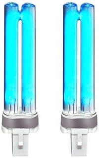 CNZ 9W UVC Replacement Bulb G23 Base for Aquarium Pond Filter UV Clarifier, 2-Pack