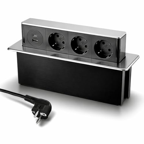 Regleta de enchufes retráctil de Aluminio