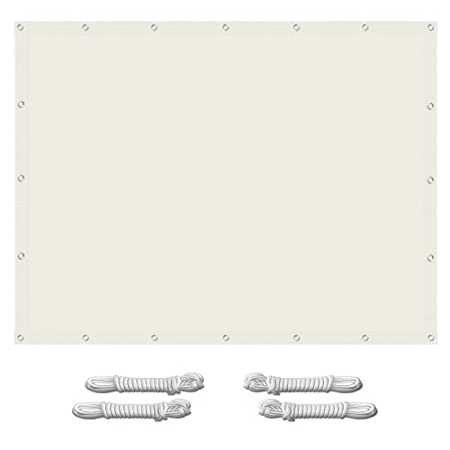 Voile d'ombrage extérieur polyester polyéthylène avec corde 4m pour ombrager une cour - 2