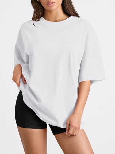 Image of Trendy Queen Womens Oversized T-Shirts Short Sleeves Workout Tops | Casual Summer Gym Tees Plus Size Fashion Clothes 2026