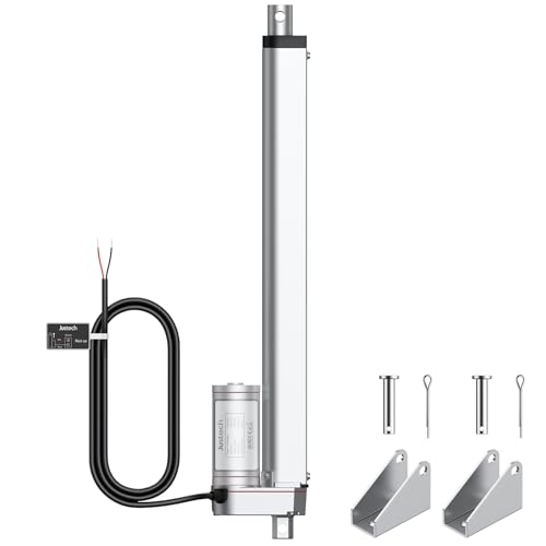 Justech Linear Actuator 300mm Linearantrieb 1500N/330 LBS IP65 10mm/s Motor Lineartechnik Aktuatoren Linearmotor Verstellantrieb dB50 Toröffner Hubzylinder 12V DC mit CE & RoHS
