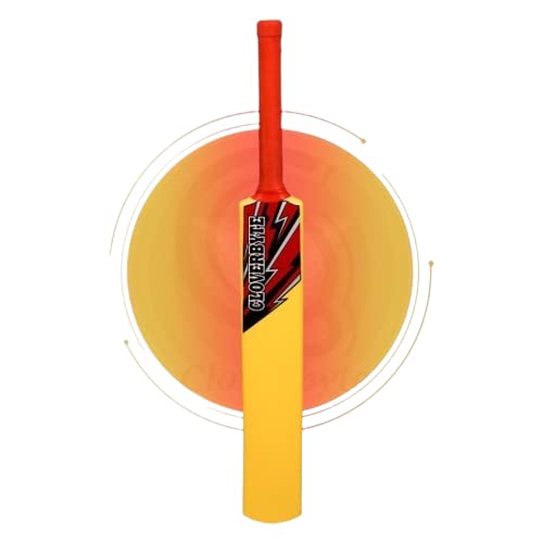 Cloverbyte Blast Classic Cricket Bat (Size: 5 Size bat, Plastic Bat) Color (YLLW-BAT-5-NO.RED)