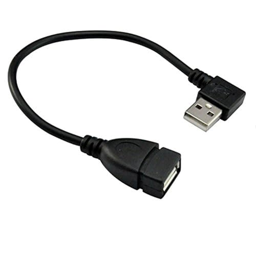 UCEC USB 2.0 Extension Cable, USB Cable Extender USB 90 Degree Adapter- Right Angle A Male to Female - 0.7 Feet (20cm)
