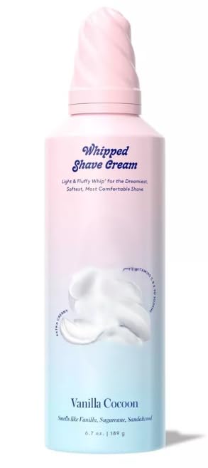 Atheena Club Whipped Shave Cream, Vanilla Cocoon Scent, 6.7 oz