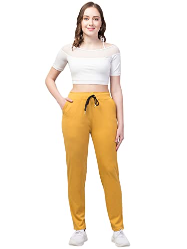 Image of BLUECON Women's Athletic Running Trackpants with Side Pockets Plazo Pants Open Bottom Straight Leg
