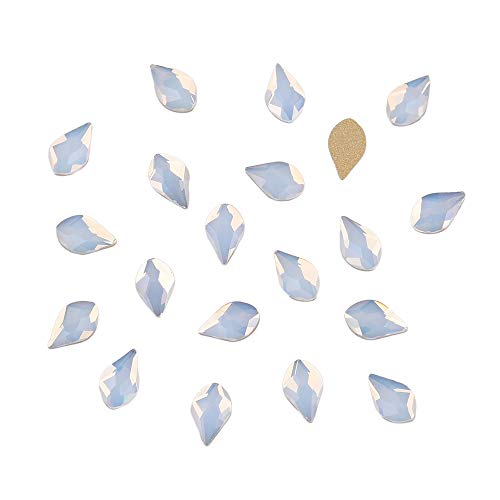 60Pcs 5X8Mm White Opal Rhinestones 5X8Mm 3D Nail Rhinestones Flame Shape Crystals For Nails Flatback Charms. #TOP7