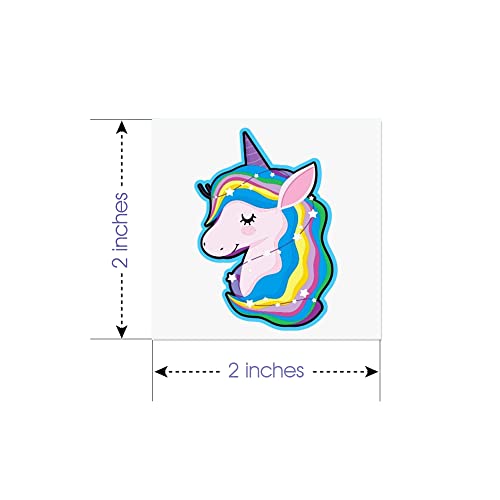 Artcreativity Unicorn Temporary Tattoos For Kids - Bulk Pack Of 144 In Assorted Designs, Non-Toxic 2 Inch Tats, Unicorn Themed Birthday Party Favors, Goodie Bag Fillers, Non-Candy Halloween Treats #TOP2