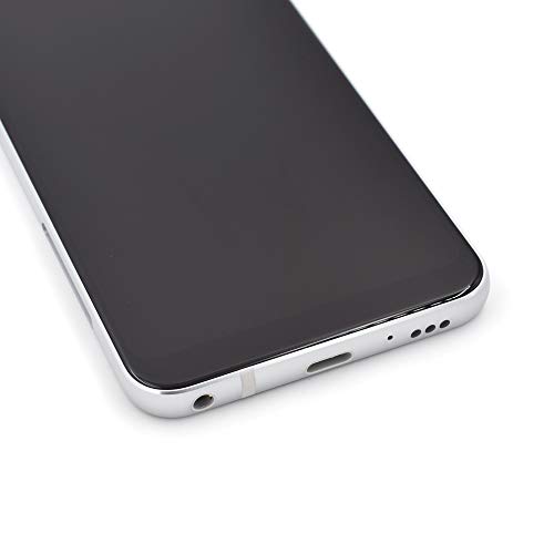 Image of LCD Digitizer Assembly with Front Housing and Flex Cable for USB Charger Port Headphone Jack Speaker Power Button Volume earpiece Motor Front Camera Compatible with LG Q7 Q7+ Q610 Q610EM(Silver)