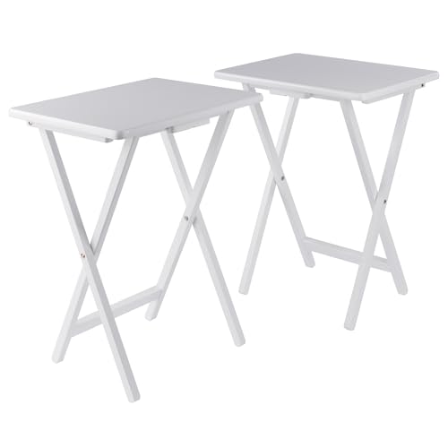 Image of Winsome Alex Set of 2 Foldable Snack Tables, White