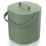 PTMS® Poubelle Compost Cuisine 6L avec Filtre à Charbon Actif Anti-Odeur
