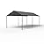 GOJOOASIS 10x20 Carport Heavy Duty Portable Garage Shelter Metal Car Canopy Tent with UV-Resistant & Weatherproof Top Cover for RV & Vehicles (Gray, 10x20 Without sidewalls)