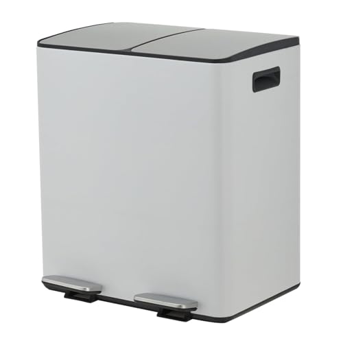Caneca de basura rectangular de acero inoxidable 40L con pedal
