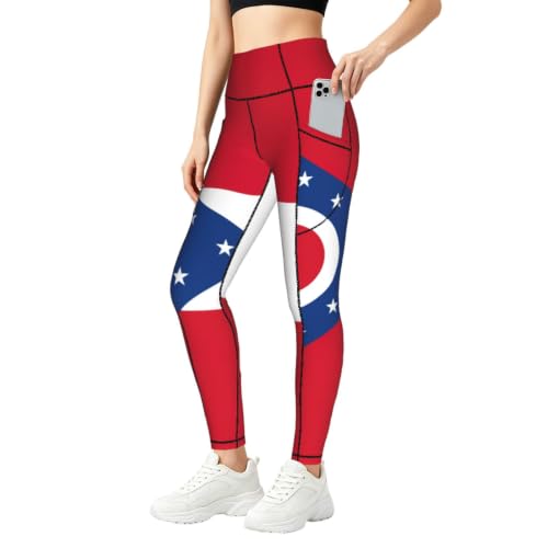 Leggings de Ohio para mujer con cintura alta y estampado resistente