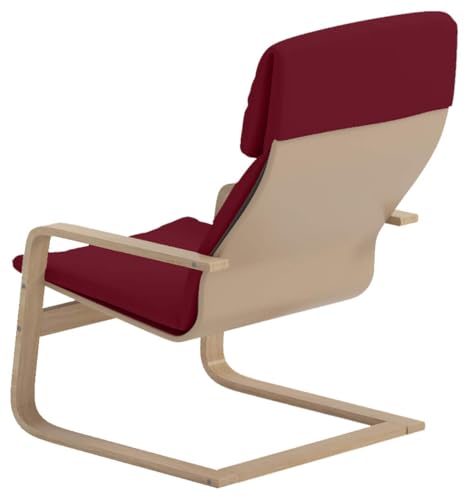 The Pello Chair Cotton Covers Replacement is Custom Made Compatible for IKEA Pello Chair (Or Pello Armchair Slipcover). Multi Color Options (Darker Red) - Thumbnail 4