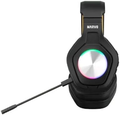 Side view of MARVO HG9084W PULZ 80W Wireless Gaming Headset showing control buttons