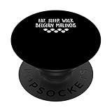 Malinois Belge Manger Sommeil Promenade Mon Chien PopSockets PopGrip Interchangeable
