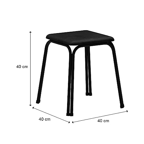 Conjunto Mesa Extensível com 4 Banquetas Preto Carraro