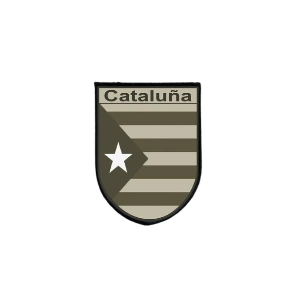 Ecusson Patch Drapeau camo Catalan independant Tactique Imprime Brode Auto-Agrippant