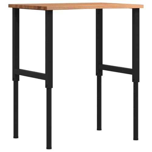 LAPOOH Banco de Trabajo Madera Roble marrón Claro 80x60x(71,5-98) cm, Banco De Trabajo, Mesa De Trabajo, Mesa Trabajo Taller, Banco Herramientas - 3309696