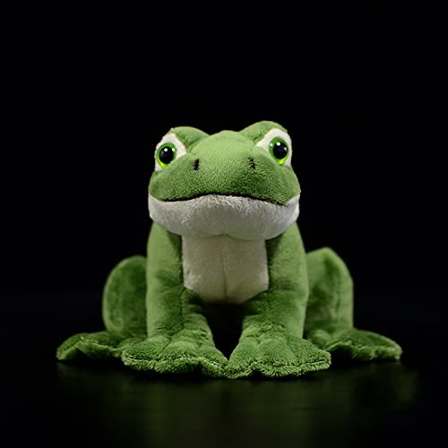 lilizzhoumax Grün Frosch Kuscheltier 12cm/5”, Simuliertes Tier Frosch Plüschtier, Kawaii Kuscheltier Frosch, Realistische Frosch Plüschspie Spielzeug für Wilde Tiere, Geschenk für Freunde und Kinder