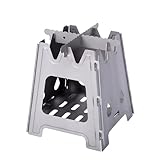 Estufa De LeñA De Titanio, Estufa De Pellets For Tienda De CampañA con Estructura De Soporte, Cuerpo De Horno Integrado Plegable For Acampar, Pescar Y Hacer Senderismo