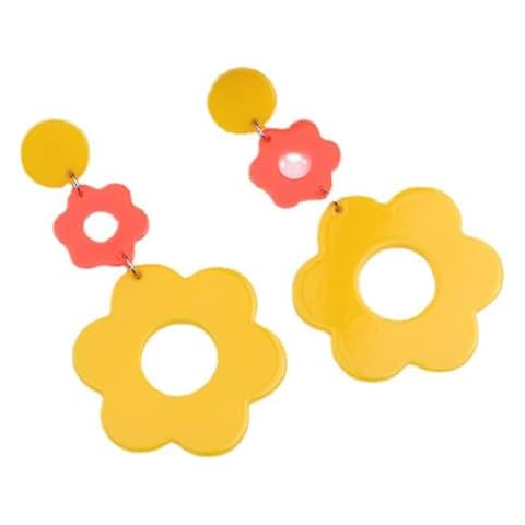 Acrylic Daisy Flower Dangle Earrings Cover