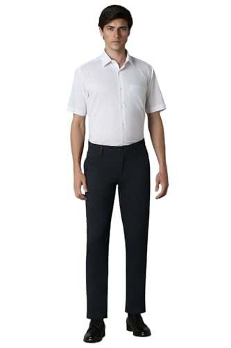 Image of Louis Philippe Men's Slim Fit Mid Rise Pants