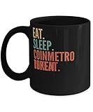 Coinmetro Token Crypto, Eat Sleep Coinmetro Token Repeat Mug 11oz, black