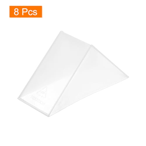 Image of uxcell 8Pcs Plastic Corner Protectors 36x95mm Right Angle Shape Glass Corner Guards Cushion for Corner Protection of Glass, Mirror, Tile, White