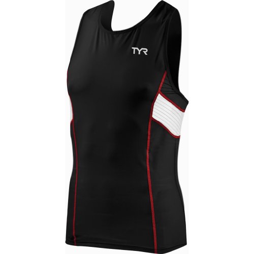 Tyr Carbon Triathlon Tank Male Black/Red Medium