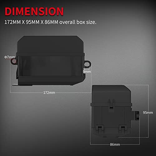 DAIERTEK 12V Fuse and Relay Box, 6 Slots, ATC/ATO, Universal, Waterproof, for Automotive, Car, Truck, Marine, Boat