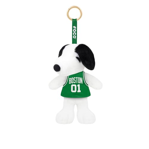 FOCO Boston Celtics NBA Plush Snoopy Peanuts Bag Charm Keychain