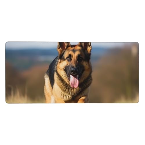 Tapis de souris de jeu XXL 90x40 anti-glisse motif Berger Allemand