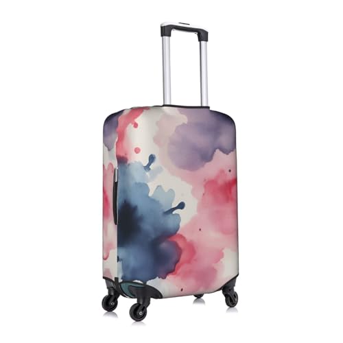 Colorful Gouache Print Protective Suitcase Cover Washable Travel Luggage Protector with Concealed Zipper3