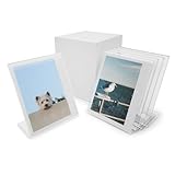 Design sans cadre : fabriqué en acrylique super transparent de 2,5 mm, c'est un véritable cadre photo sans cadre, pas de bord couvert. Plus en ligne avec le style minimaliste moderne. Vous pouvez utiliser les cadres photo de manière flexible et mettre à jour les photos à tout moment.