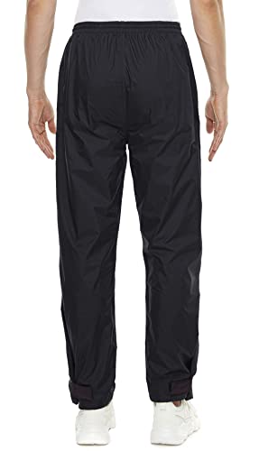 Lelaki Men's Rain Pants Waterproof Lightweight Breathable Outdoor Pants Fishing,Yk5916M-Black-L #TOP5