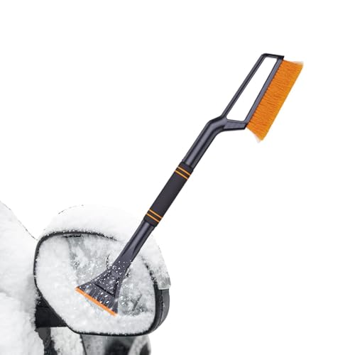 Dmuzsoih Cepillo para Nieve con raspador de Hielo, Cepillo para Nieve para automóvil y raspador de Hielo | Herramienta de eliminación de Escarcha Desmontable 2 en 1 con Mango de Espuma - Rascador y