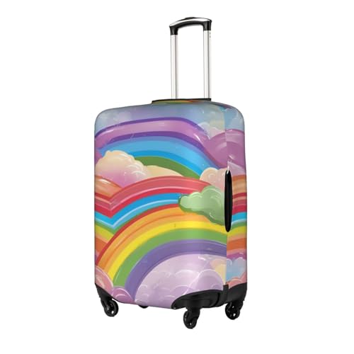 Rainbow Print Protective Suitcase Cover Washable Travel Luggage Protector with Concealed Zipper2
