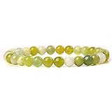 Pulseras de los hombres Natural 6 mm Labradorita Tigre ojo Piedra Pulseras Reiki Curación Oración Joyería Mujer Muñeca Estirar Pulsera-jade ruso_19 cm