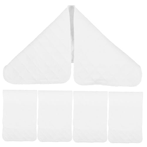5pcs White Cotton Diapers Soft Washcloths for Newborns Reusable Cloth Diapers Absorbent Burp Rags for Delicate Skin
