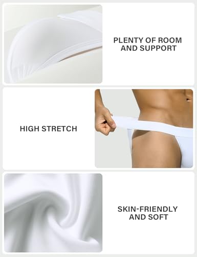 image for Arjen Kroos Men's Classic Solid Color Silky Jockstrap Underwear Jock S