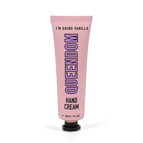 Queendom I'm Going Vanilla Hand Cream | Deeply Moisturizing & Nourishing | Hydrate & Smoothen | Vanilla Scent | Vegan, Cruelty Free, Paraben Free | 1Fl Oz Tube